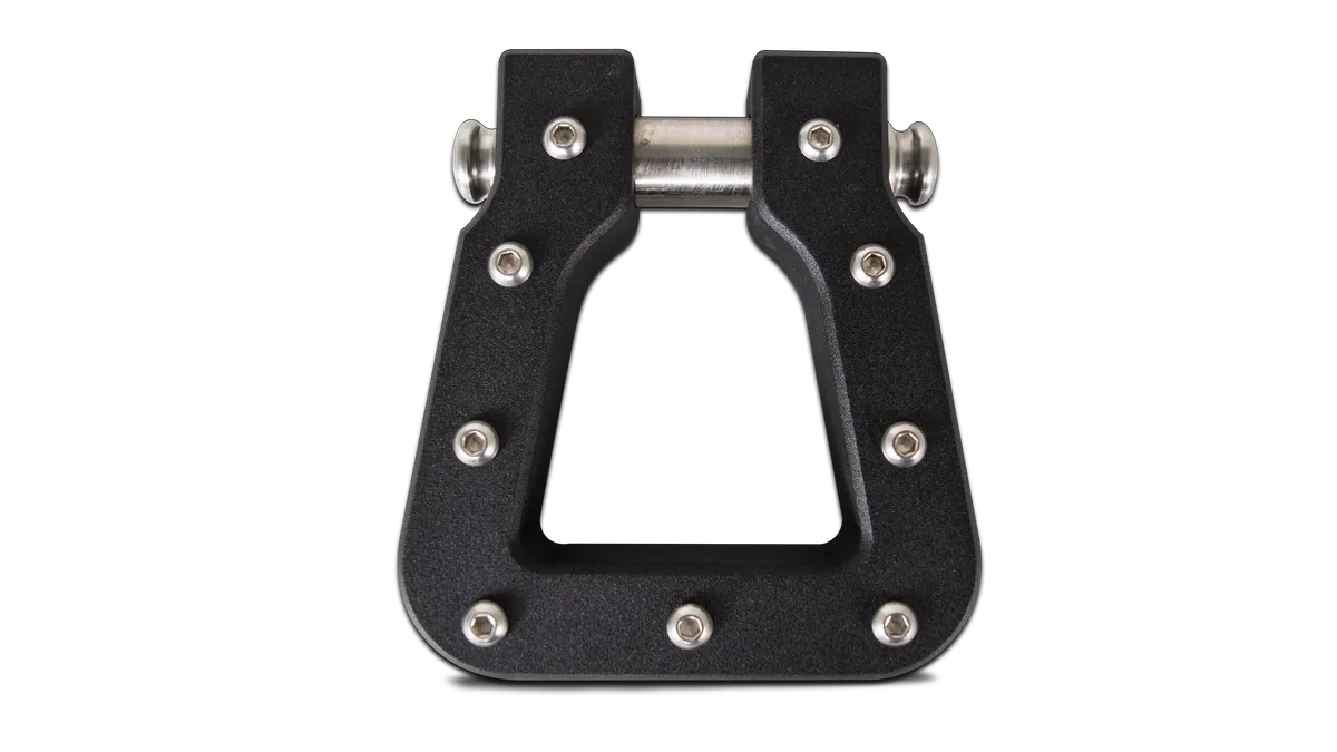 Mega D-Ring; Single; 7/8 in. Stainless Pin; Black; Billet Aluminum; product image