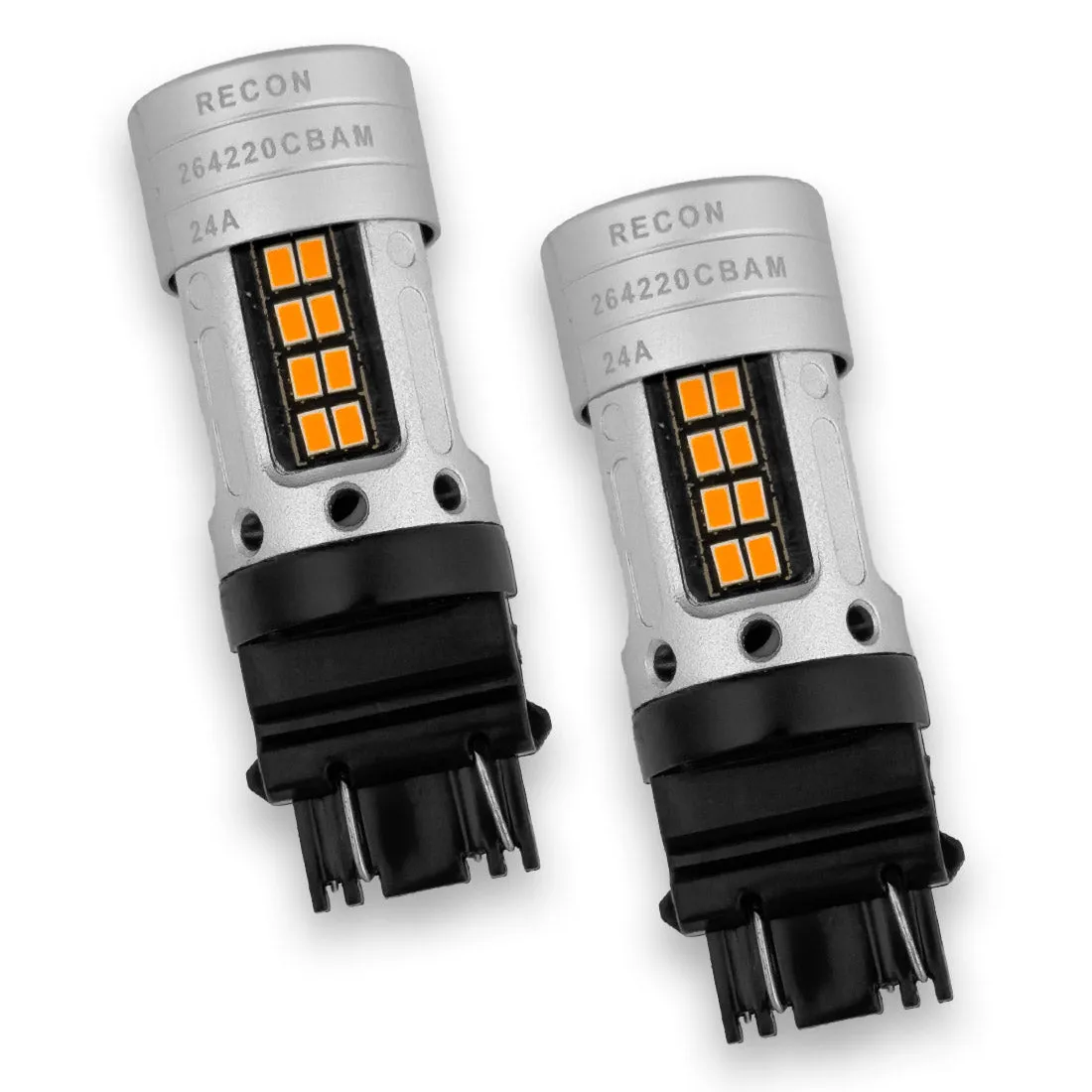 3157 Dual Color Switchback LED Bulbs w White Running Lights Amber Turn Signals Can Bus Compatible Eliminates Hyper Flash - White Amber Two Bulbs Per Package product image