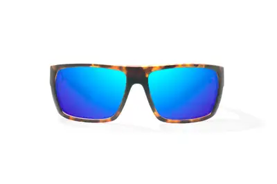 Bajio Sunglasses Palometa Blue Mirror Glass Blue Tort Matte