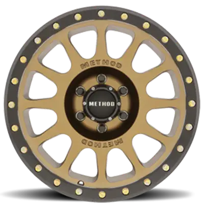 Method Race Wheels Aluminum Wheels 17x8.5 NV MR305 Bolt Pattern 6 On 120 Offset 25 Lip Size 1.18 Method Bronze BRZ Black Street Loc Method