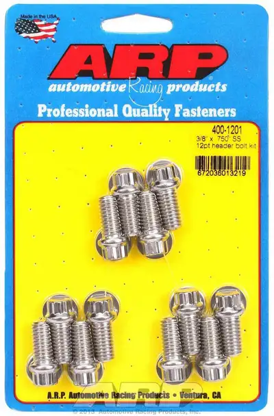 ARP Auto Racing S/S Header Bolt Kit - 3/8 x .750 UHL (12)