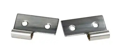 Kentrol JEEP CJ/YJ/TJ Lower Door Hinge Pair 76-06 CJ Wrangler YJ/TJ Polished Silver Kentrol