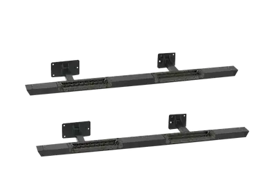 Warrior Products Jeep LJ Rock Bars w/ Diamond Tread Step (Black)