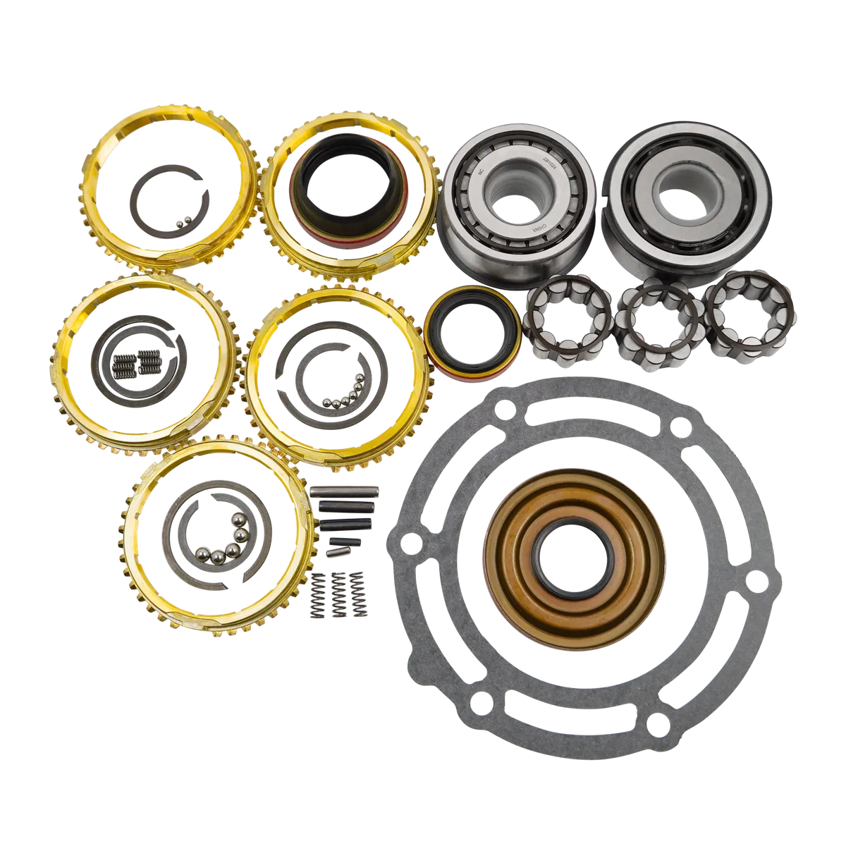 Yukon Gear and Axle Manual Transmission GETRAG Bearing Kit 1988-1989 GM Truck 1st Design 3-Piece input and output bearings, w/ Synchros