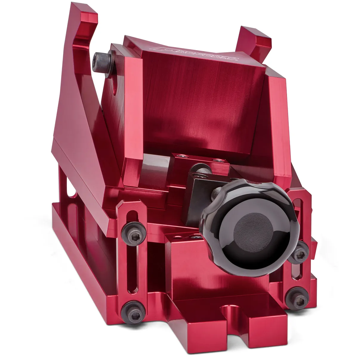 Engine Piston Vise Heavy Duty Multiple Angle Fits Up To 4.6 Inch Diameter Engine Pistons Billet Aluminum Red Anodized Proform product image