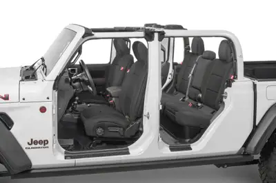 Diver Down Jeep Wrangler Front and Rear Neoprene Seat Covers for 20-Up Jeep Gladiator JT w/Cloth Interior Black Diver Down