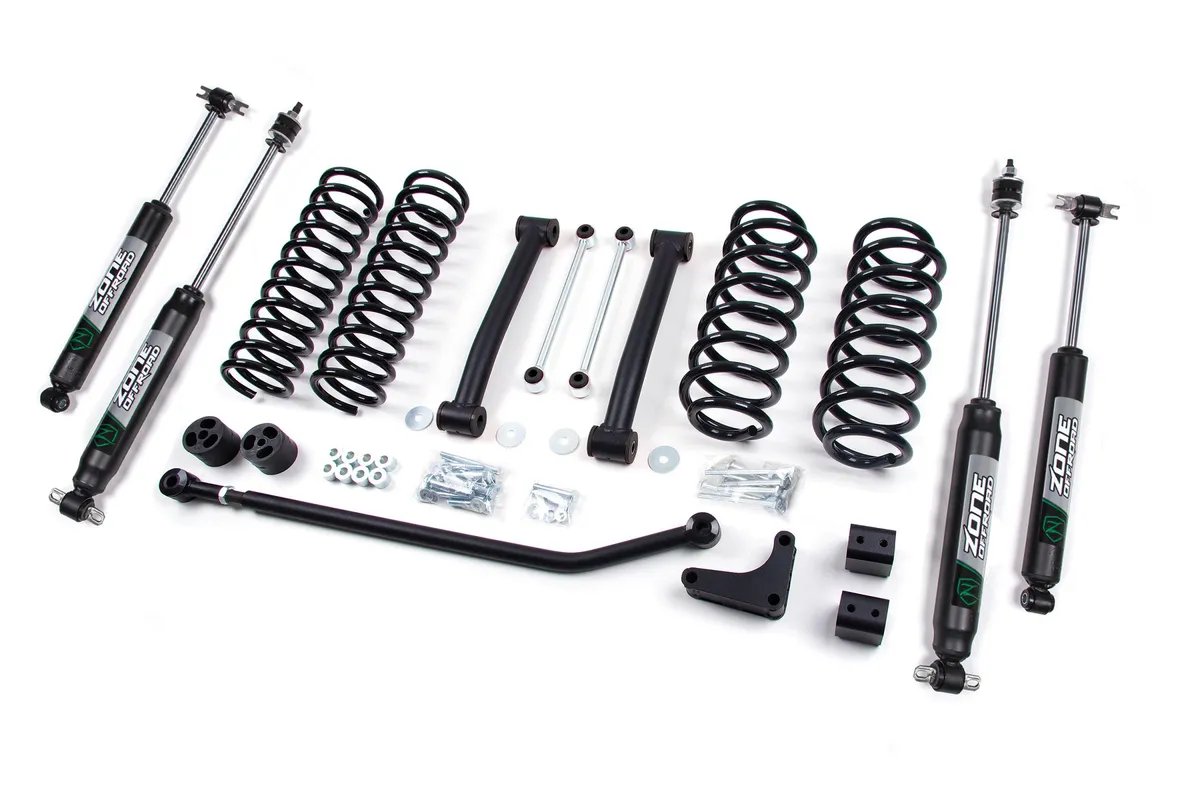 99-04 Jeep Grand Cherokee WJ 4 Inch Coil Spring Lift Kit With Nitro Shocks Zone Offroad product image