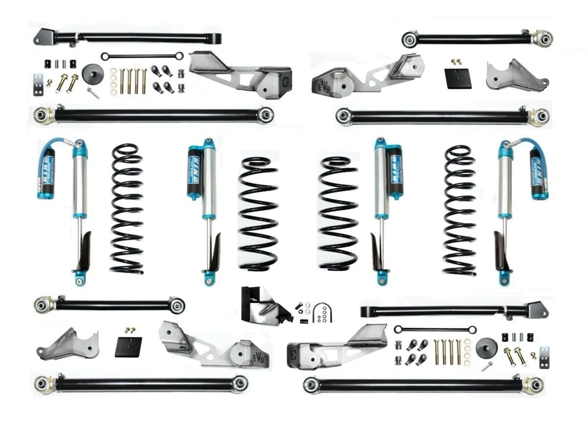 EVO Manufacturing 4.5in High Clearance PLUS Long Arm Suspension Kit w/ King 2.5 Shocks - JL 4Dr product image
