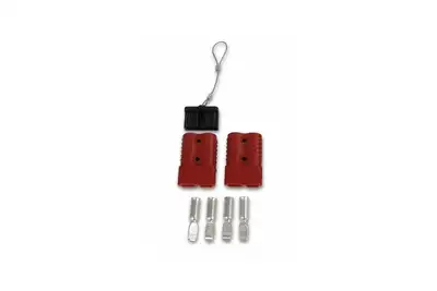 Bulldog Winch Quick Connect 350A 1 Pair W/1/0AWG Terminals W/Dust Cover Wire Tether Bulldog Winch