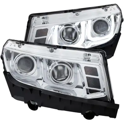 ANZO USA 1415 Camaro Projector Headlights W/Ubar Chrome Clear Driver/Passenger