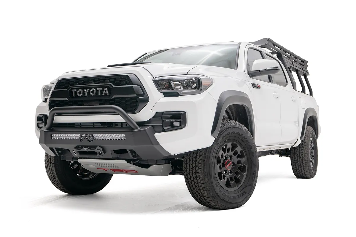 16c Tacoma Winch Mount Low Prerunner Guard Matte Black(Sensors Must be Inside Grille Emblem) product image