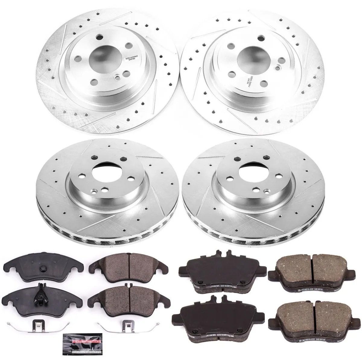 Z23 Evolution Sport Upgrade Kit: Drilled/Slotted Rotors; Carbon-Fiber Ceramic Pads W/Hardware; Pad Sensors product image