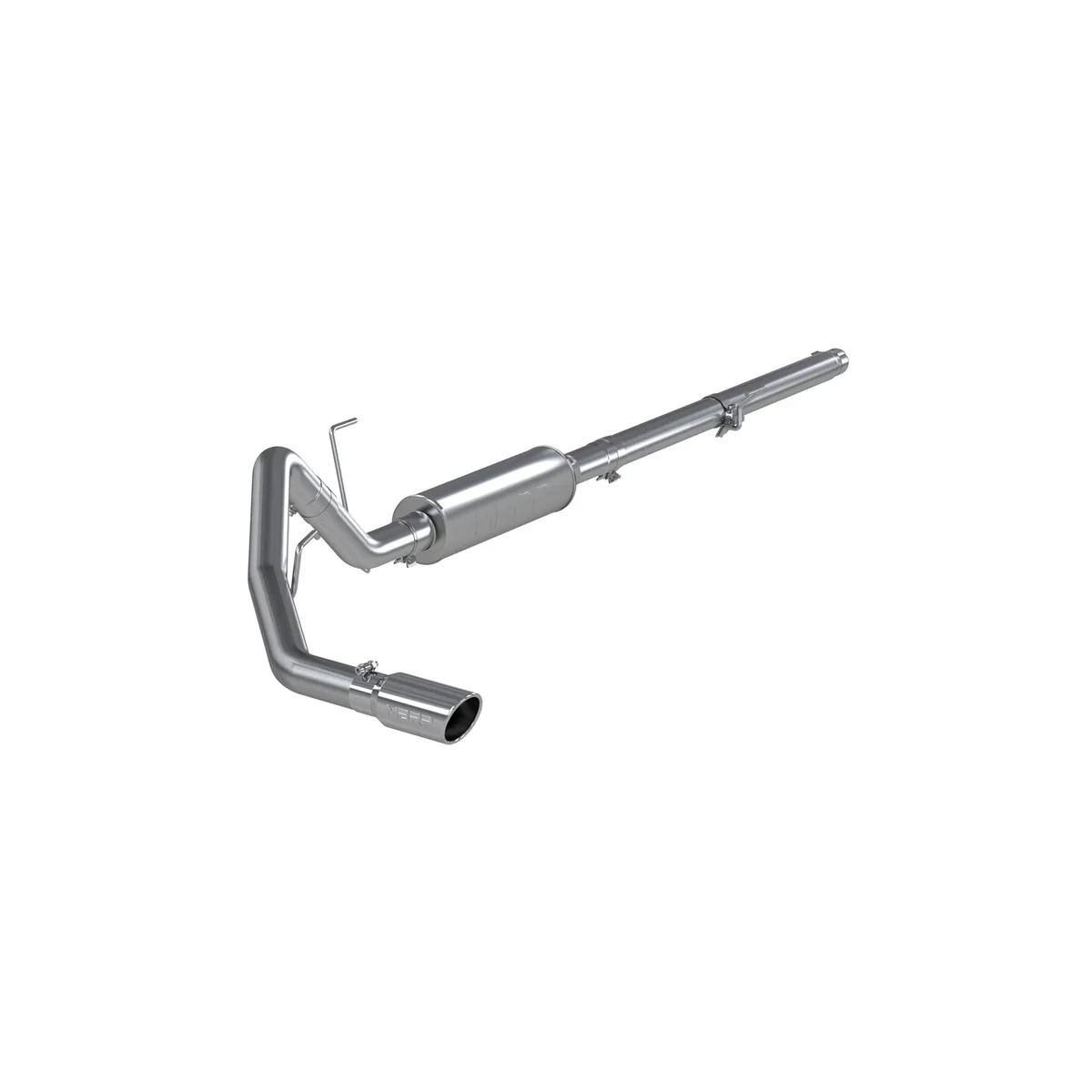 Armor Lite Cat Back Exhaust System; 3 in.; Incl. Ext. Pipe/Mid Pipe/Muffler/Tailpipe/Hardware/4 in. OD Tip; Single Side Exit; Aluminized; product image