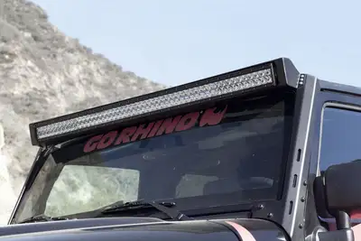 Go Rhino 0717 Wrangler Wlf Windshield Light Mount Frame With Light Brackets For 50in e2 Textured