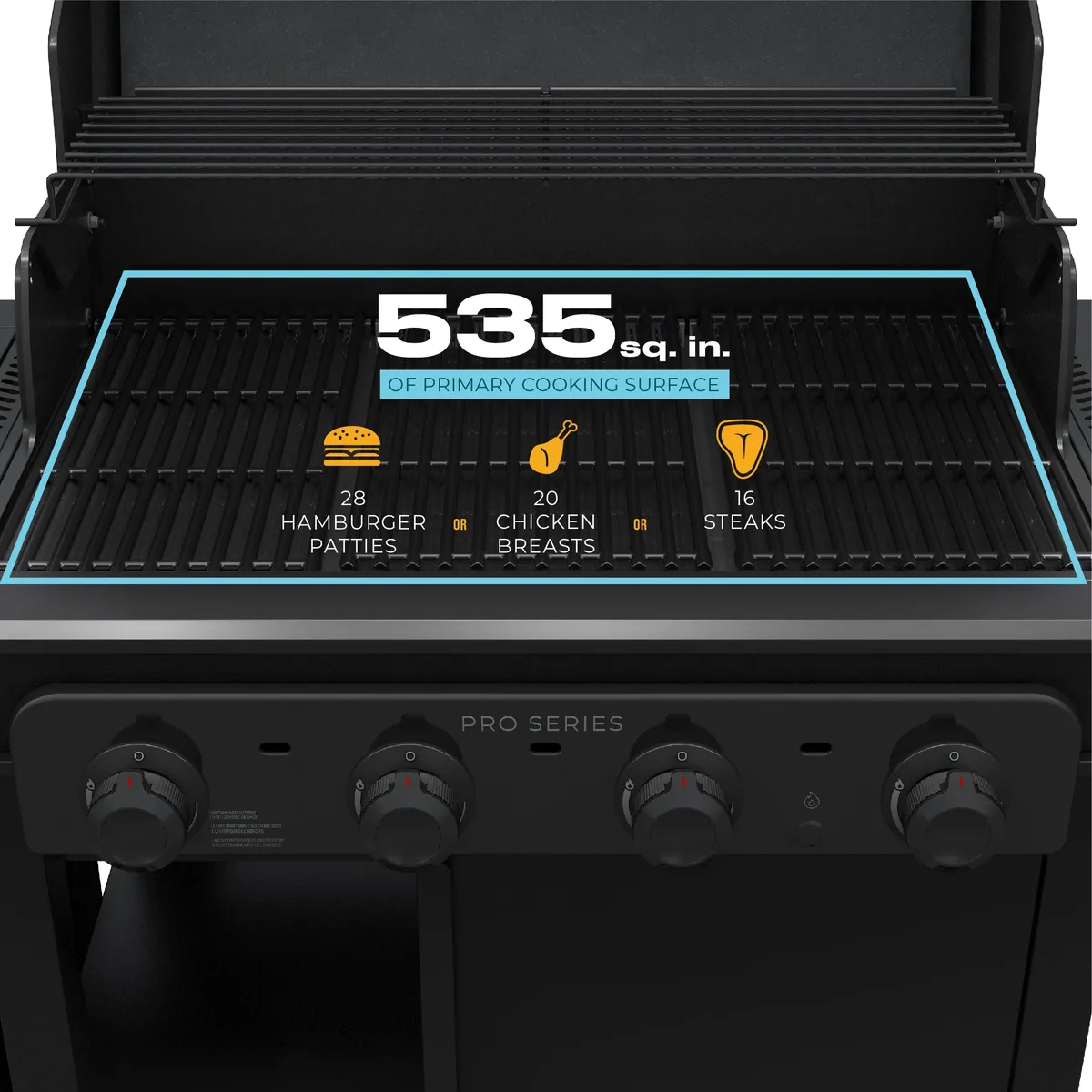 Pro Series™ 4-Burner Gas Grill and Griddle with Side Burner product image