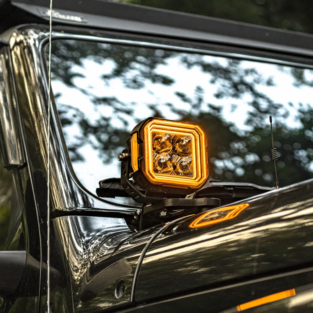5 Inch LED Pod Lights White + Amber Dual-Mode for Jeep Wrangler JL/ Gladiator JT product image