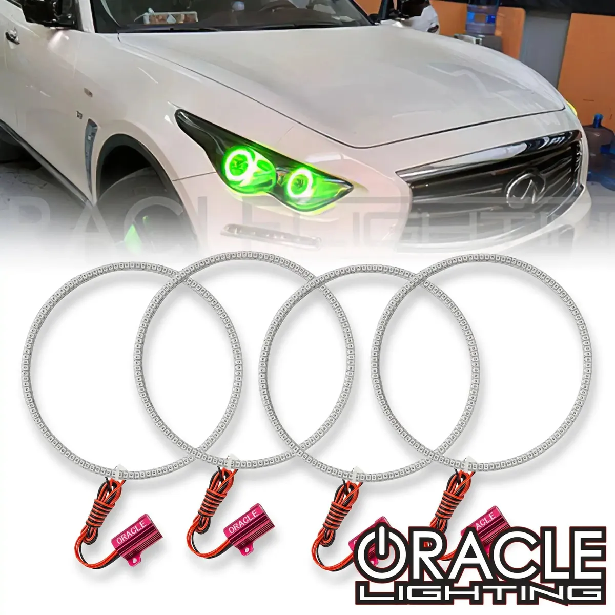 Oracle Lighting ORACLE Lighting 2009-2015 Infiniti QX70 LED Headlight Halo Kit