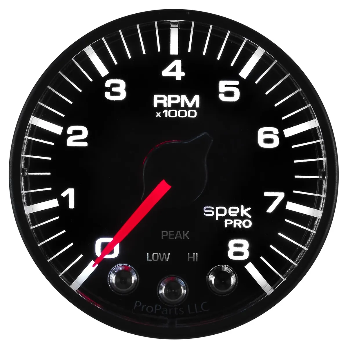 Gauge, Tach, 2 1/16", 8k RPM, w/ Shift Light & Peak Mem, Blk, Spek-Pro product image