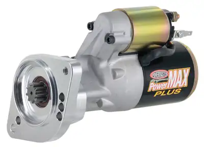 Power Master PowerMax Plus Starter; 14:1 Compression Ratio; 3.7:1 Gear Reduction; Billet Black/Natural Finish;
