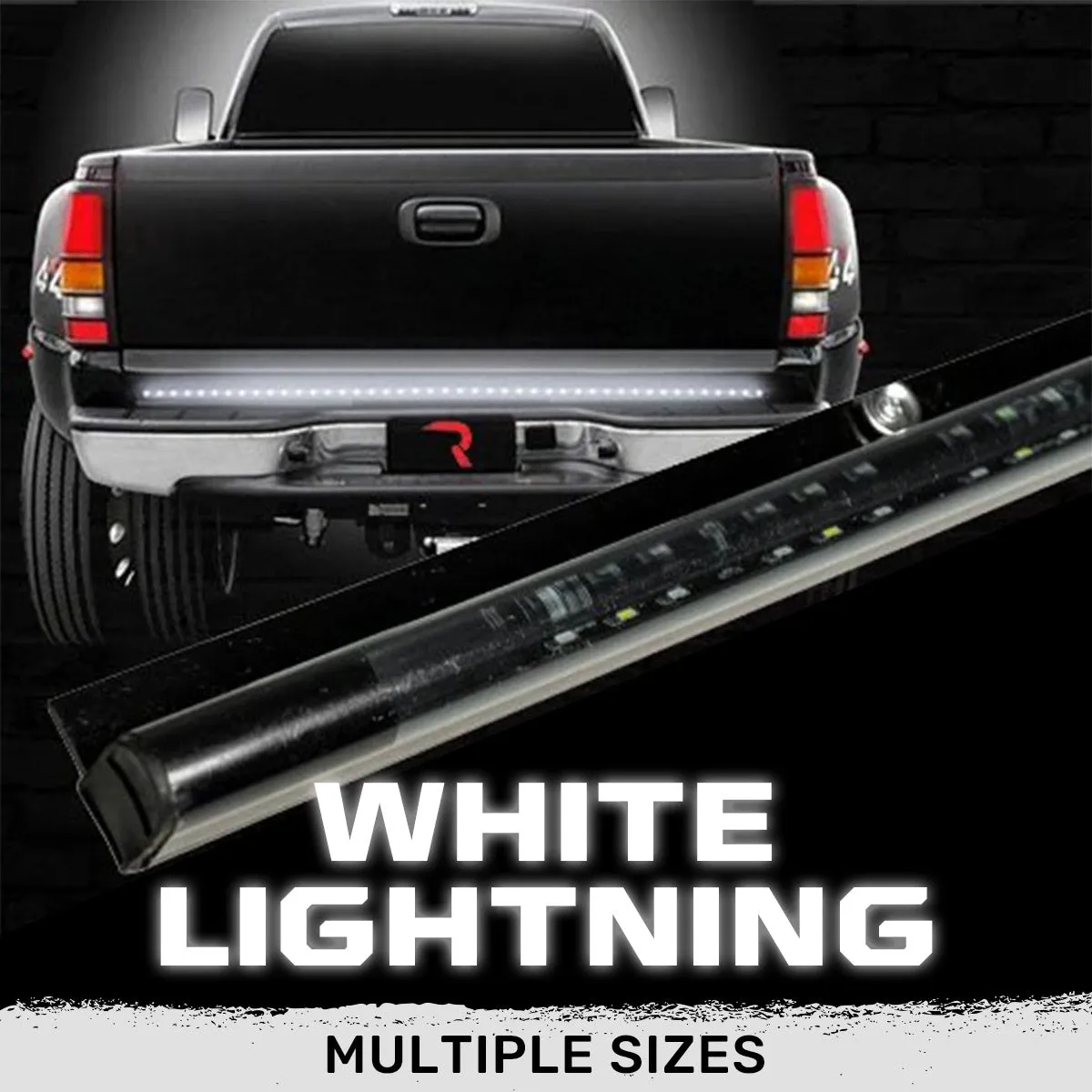 49inch Tailgate Bar w Red LED Brake Lights and White LED Reverse Lights 49inch bar fits most flare side and smaller tr product image
