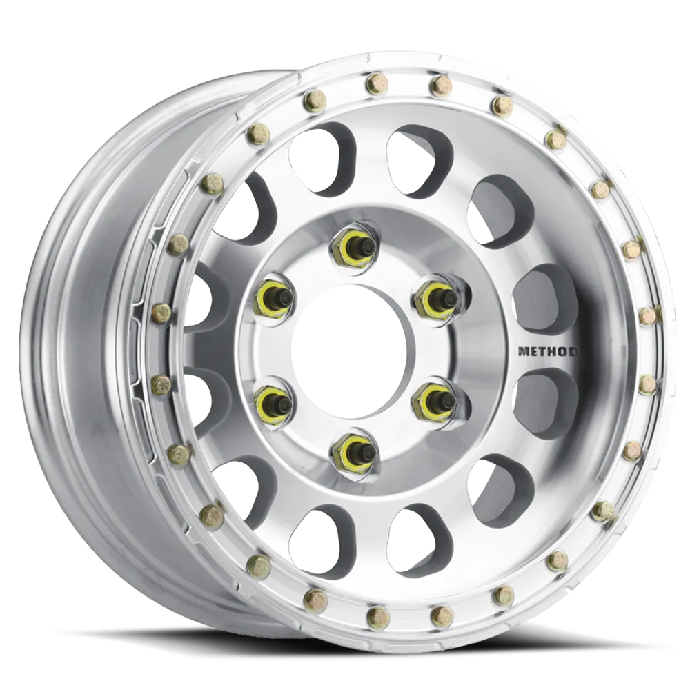 Aluminum Wheels 17x9 Beadlock MR103 Bolt Pattern 6 On 165.1 Offset -12 Lip Size 2.76 Raw Machined Method product image