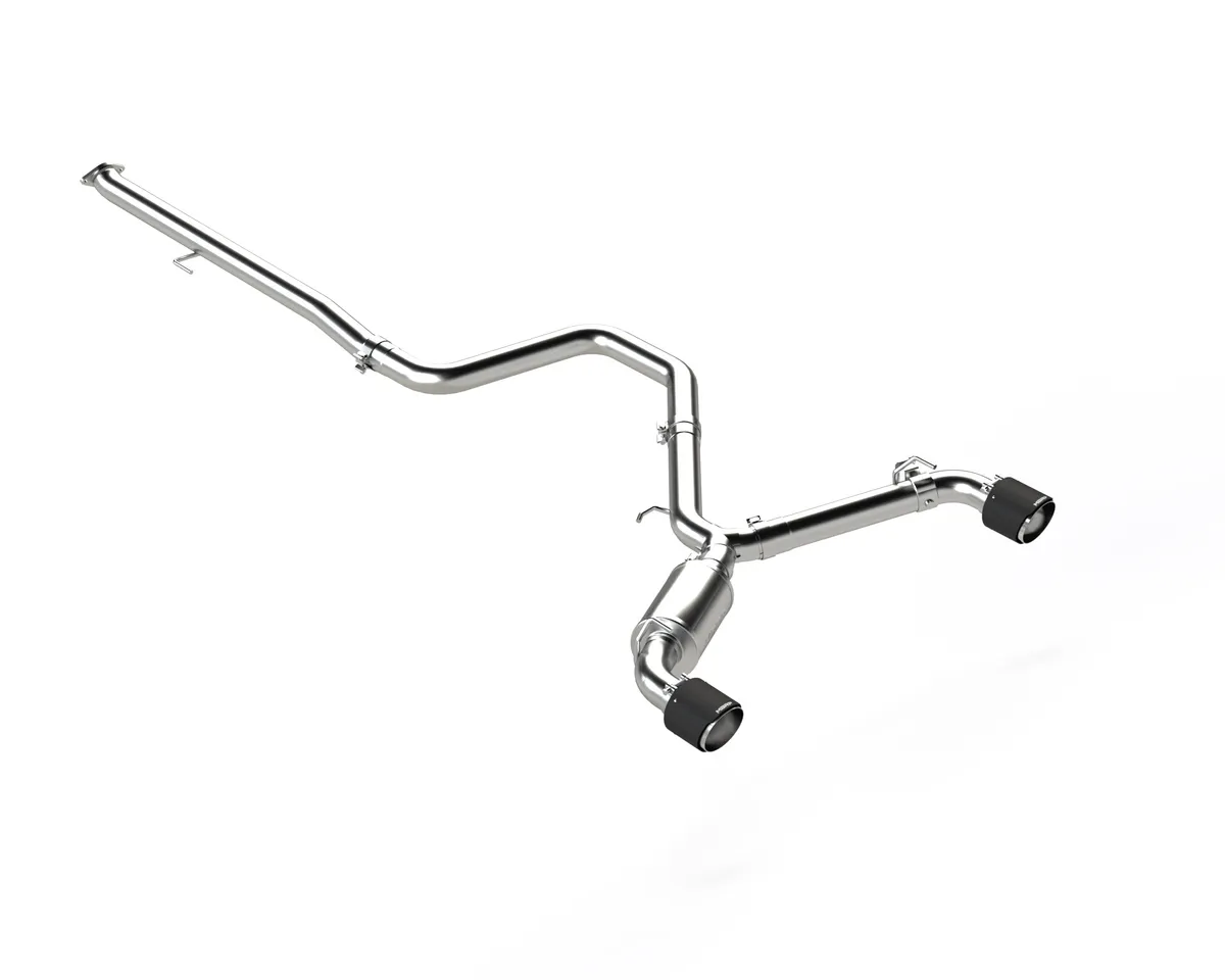 2019-2022 Hyundai Veloster N 2.0L T304 Stainless Steel 3 Inch Cat-Back Dual Split Rear with Carbon Fiber Tips Active Exhaust MBRP product image