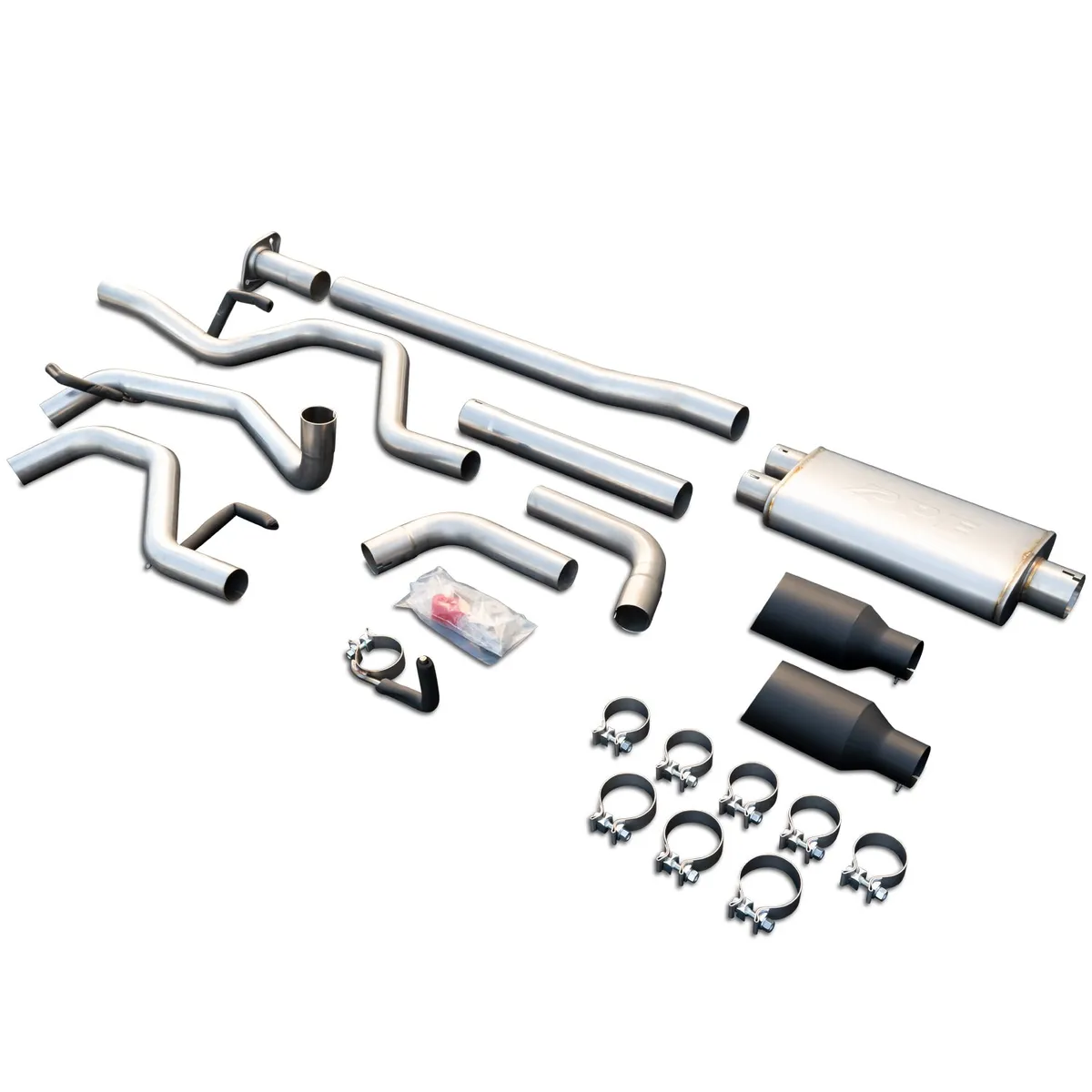 1520 Ford F150 Catback Exhaust System Raw Tube W/Black Tips product image