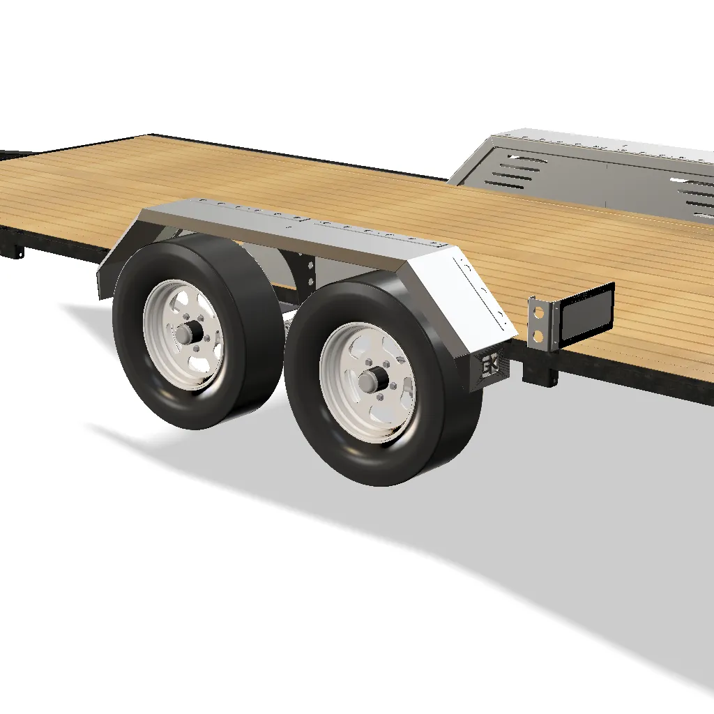Heavy Duty Weld on DIY Drive Over Trailer Fender Kit Bare Steel - Pair product image