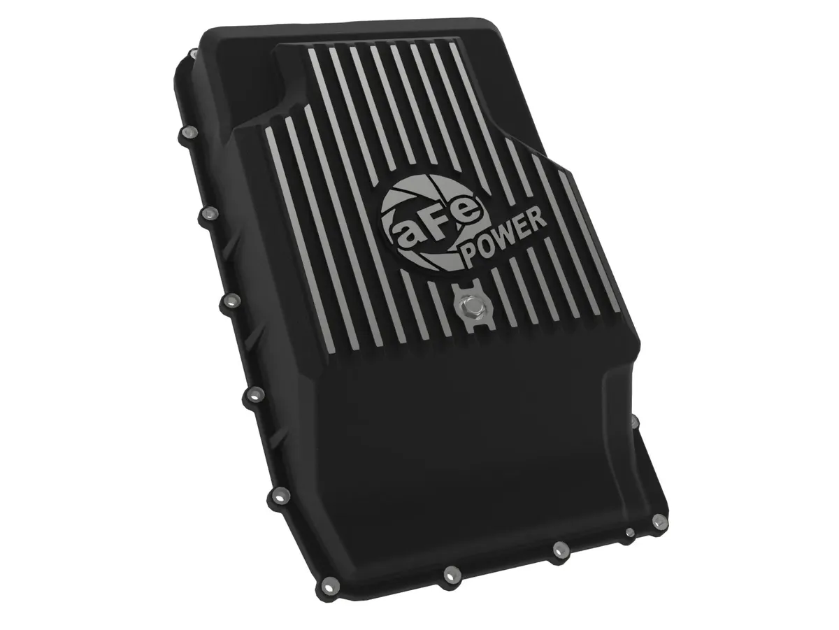 aFe POWER Pro Series Transmission Pan Black w/ Machined Fins Ford Trucks/SUVs 17-25 (10R60/10R80) product image