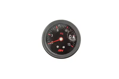 Redhorse Performance Liquid Filled Fuel Pressure Gauge1/8 in Npt Inlet15psiall Black Finish