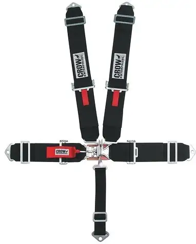 crow safety 5-Way 3in L&L Lap Belt Pull Down Individual Ha