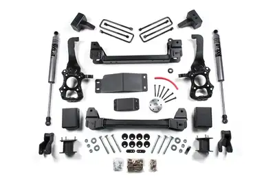 Zone Offroad 2015-2019 Ford F150 4wd 4 Suspension Lift System - Front Strut Spacer Rear Block - Fox 2.0 Adventure Series Shocks