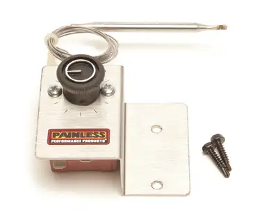 Painless Wiring Adjustable Fan Thermostat; w/o Relay; Temp Range 32 deg. To 248 deg.;