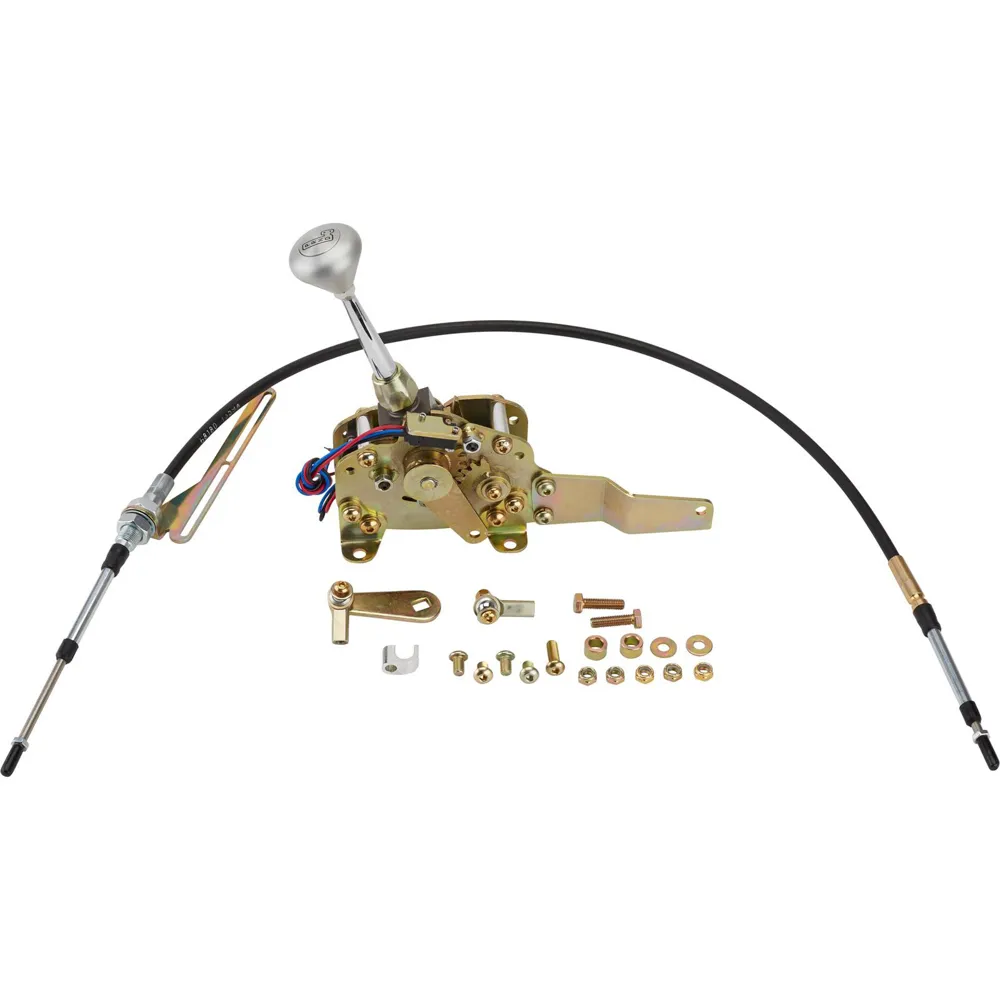 Lokar Electronic Sport Shifter; Floor; 6 in. Lever; Mushroom Shift Knob; For Use w/6L80 Transmission; Incl. Lever/Brackets/Neutral Safety Switch/ Hardware;