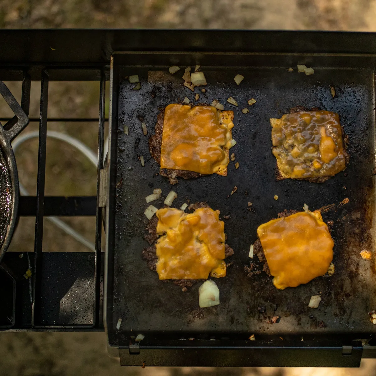 Single Steel Griddle With Grease Tray product image