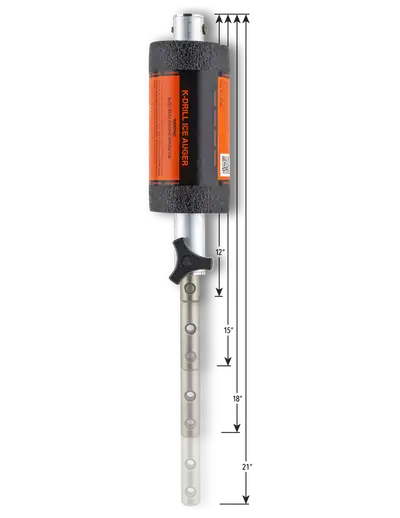 K-Drill Ice Auger 12" - 21" Adjustable Extension