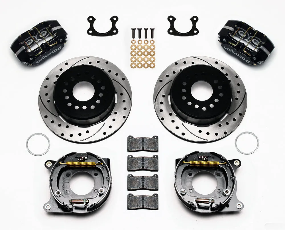 Wilwood DP-DB PS Park Brake Kit Drilled Red Small Ford 2.50in Offset product image