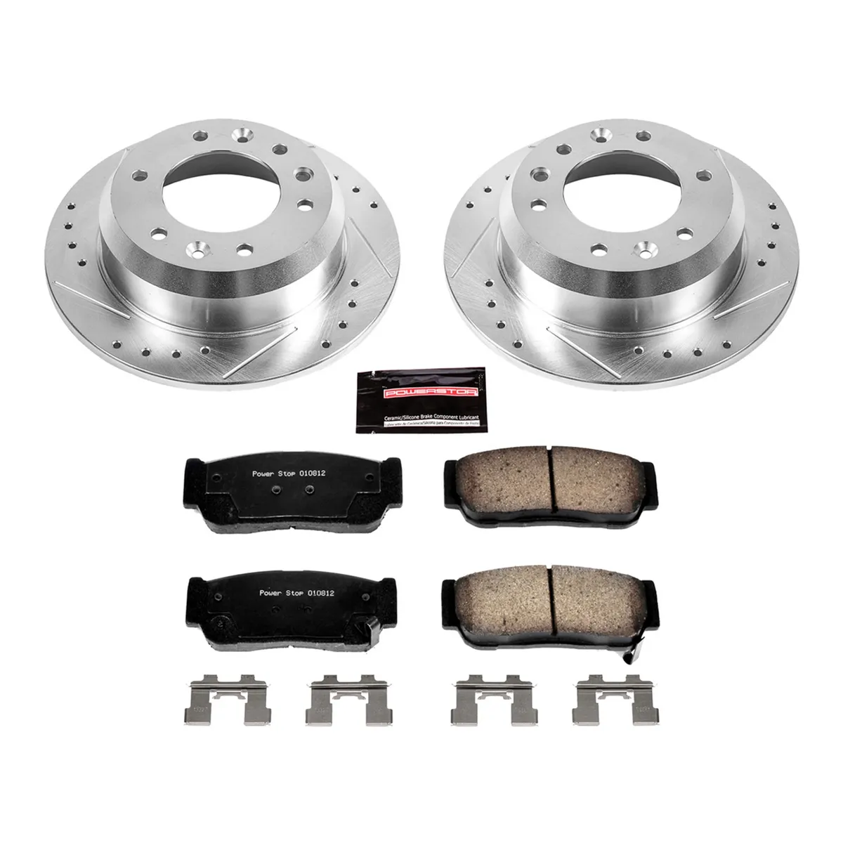 Z23 Evolution Sport Upgrade Kit: Drilled/Slotted Rotors; Carbon-Fiber Ceramic Pads W/Hardware product image