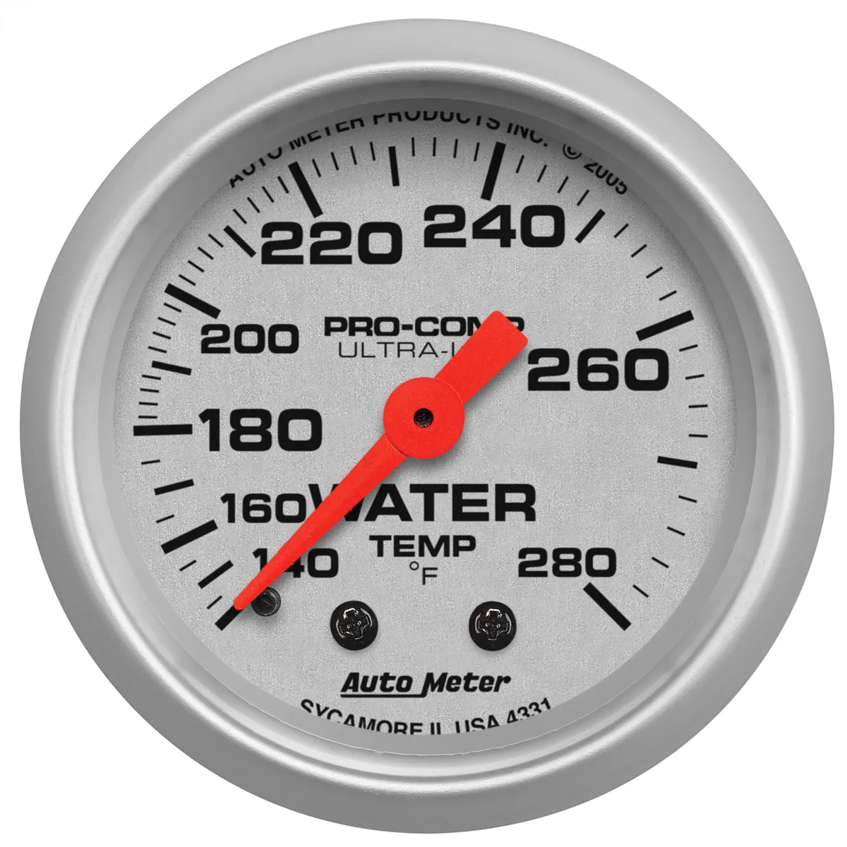 Gauge, Water Temp, 2 1/16", 140-280?F, Mechanical, Ultra-Lite product image
