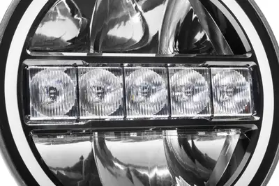 Go Rhino go Rhino 751080711crs Blackout Series - Maxline 7 LED Hi/Low Beam With Multi Daytime Running Light