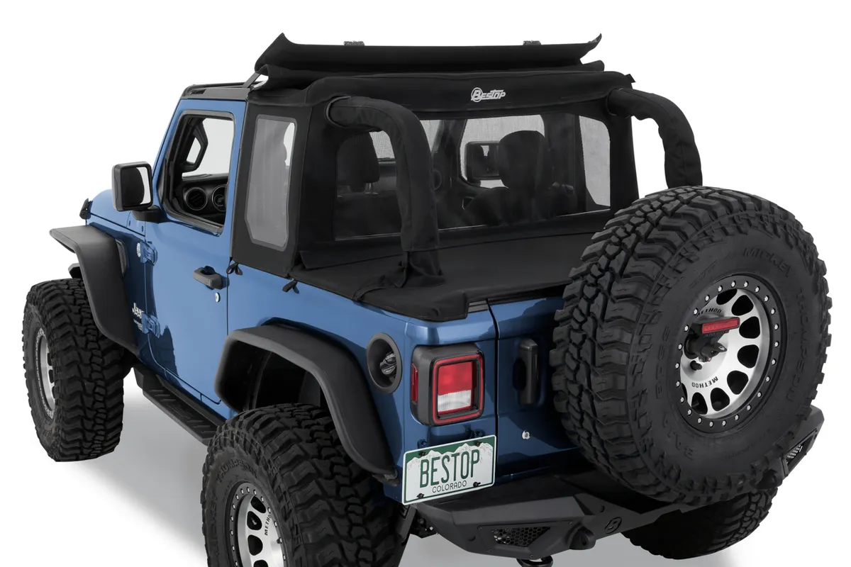 Jeep Wrangler Halftop Soft Tops For Jeep 2018-2023 Wrangler JL 2 Door Black Diamond Bestop product image