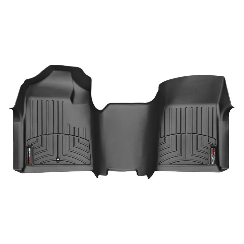 2007 + Chevrolet Silverado Black Front FloorLiner Fits regular cab only Does not fit vehicles with floor-mounted shifters does not fit models with consoles that join with the dashboard / 2007 + GMC Sierra Black Front FloorLiner Fits regular cab only Do product image