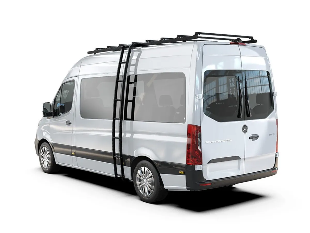 Front Runner Slimpro Van Rack Ladder; For 2007-2023 Mercedes-Benz Sprinter 2nd Gen 906 L1\/SWB/3rd Gen 907\/910 L2\/MWB/3rd Gen 907\/910 L3+L4\/LWB;