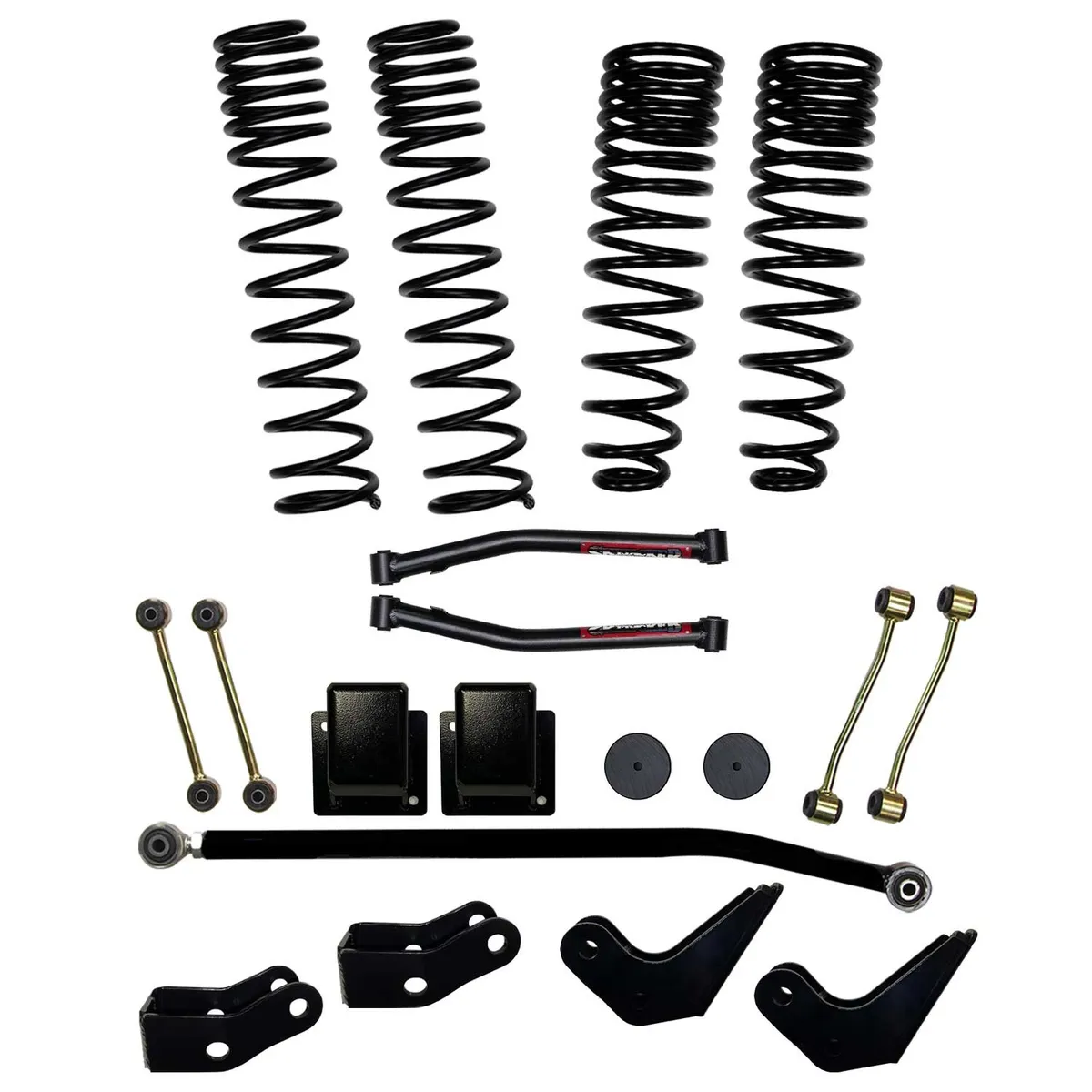3.5 Inch Dual Rate Long Travel Coil Spring Lift Kit with Shock Extensions 2020-2022 Jeep Gladiator JT Non-Rubicon Skyjacker product image