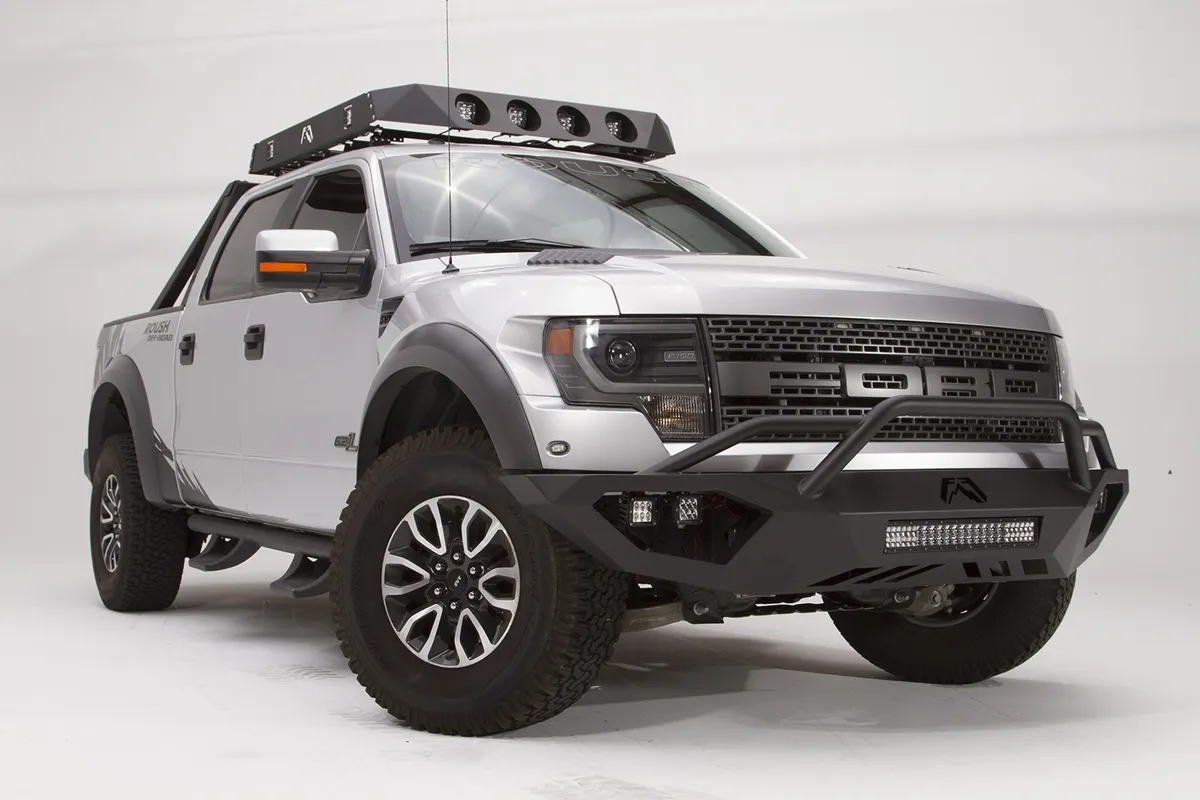 Fab Fours 1014 Ford Raptor Vengeance Front Bumper w/ Prerunner Guard Matte Black