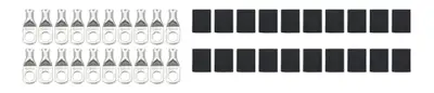 Quickcar Racing Products Ring Terminal 1/2in 2 Ga w/Heat Shrink 20pk