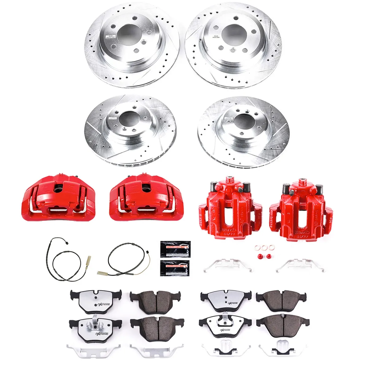 Z26 Street Warrior Upgrade Kit: Drilled/Slotted Rotors; Carbon-Fiber Ceramic Pads; Pad Sensors; Powder Coated Calipers product image