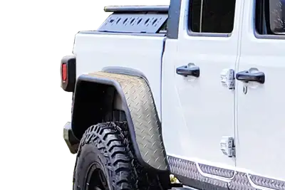 Warrior Products Warrior Rear Tube Fender Flares JT Aluminum Dia Plate