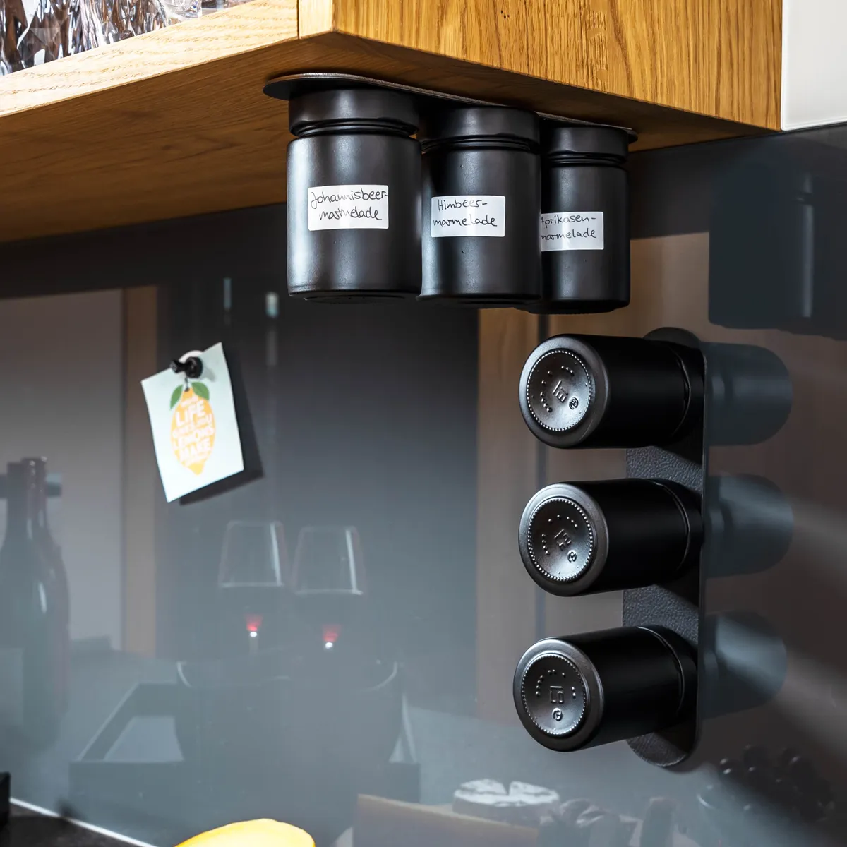 Magnetic Deli Jars All Black 192 ml Including Black Ledge product image