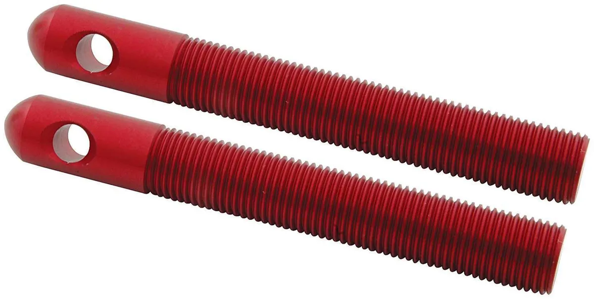 Allstar Performance Alum Hood Pins 1/2in 1/4in Holes Red 2pk